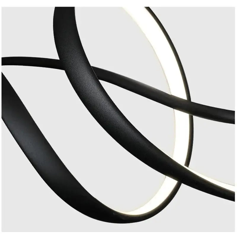 Modern black circular decorbites aluminum pendant light chandelier with sleek minimalist design for kitchen dining room