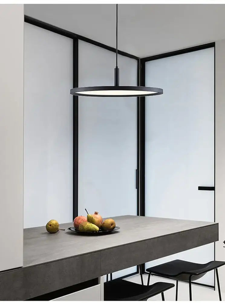 Minimalist black decorbites aluminum pendant light with sleek modern design for home hotel restaurant and bar lighting