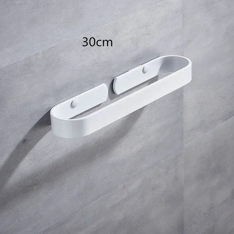 White sleek 30cm decorbites aluminum towel holder wall mounted aluminum towel holder with minimalist design