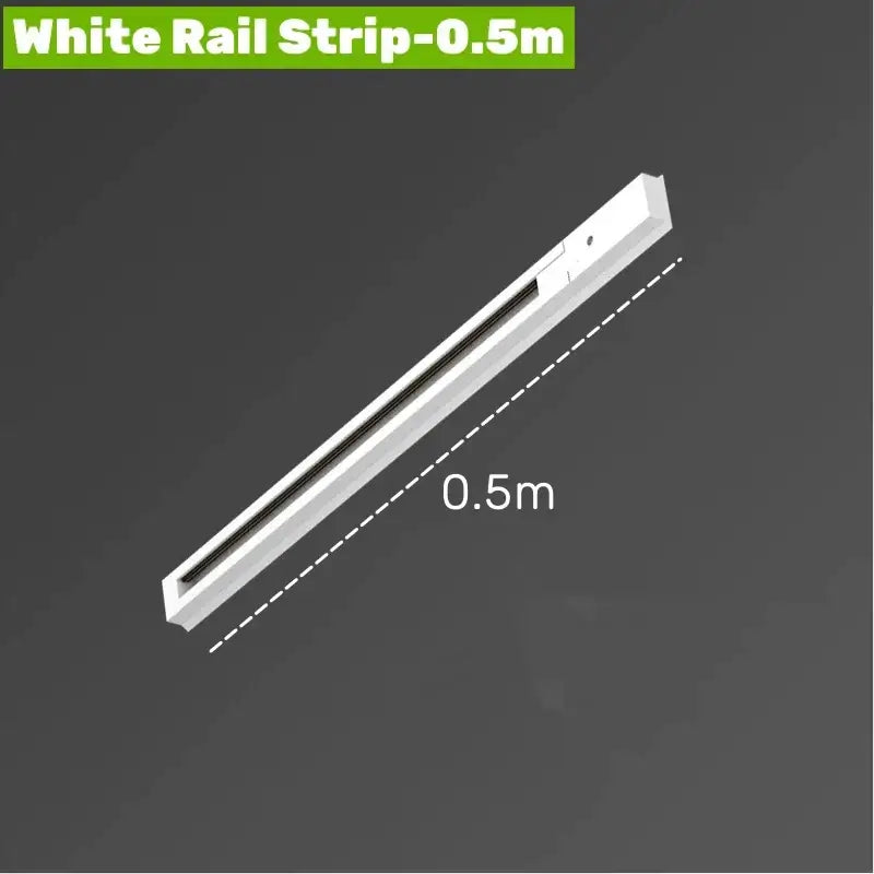 Decorbites aluminum track rail 0.5m long with sleek metallic finish and central channel for track lighting installation
