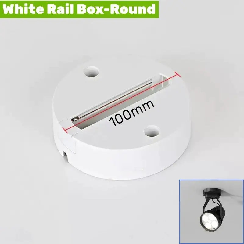 White round aluminum track rail with 100mm slot for mounting track lighting fixtures in DecorBites™ system