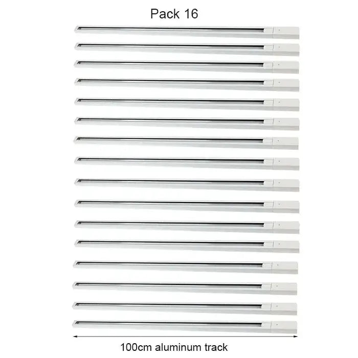 Set of 16 sleek white decorbites aluminum track lighting fixtures with modern design for aluminum track rails