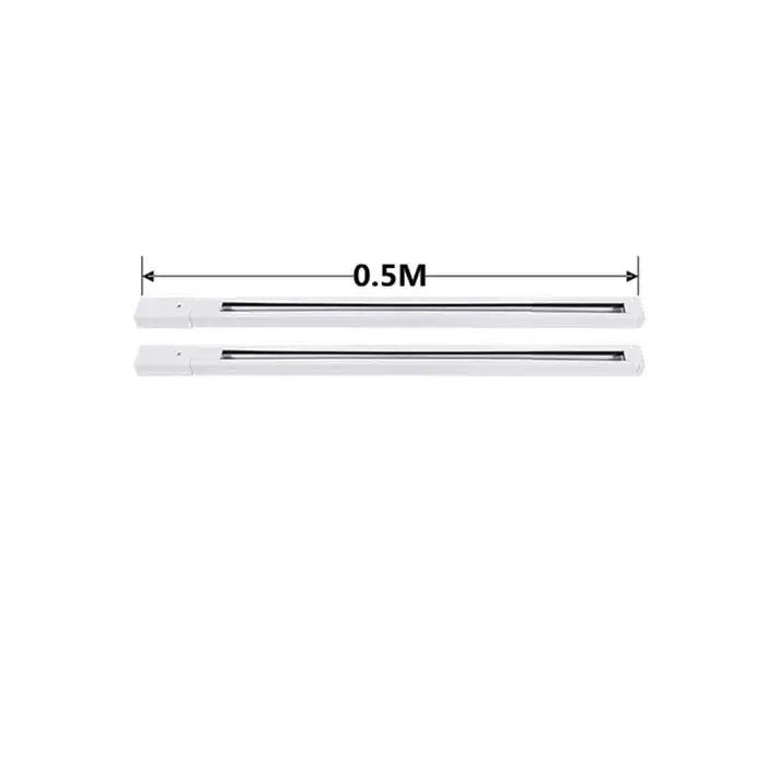 White led light strip 0.5m with sleek design and black channel in decorbites aluminum track rails for spotlights