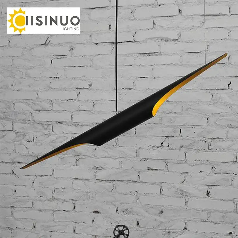 Black and gold decorbites aluminum tube chandelier with sleek elongated aluminum design for restaurant and bar lighting