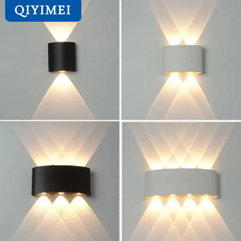 Modern black and white decorbites aluminum wall lamps with sleek cylindrical design and dual or triple light beams for interior lighting