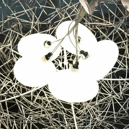 Decorbites™ white cloud-shaped aluminum wire bird’s nest pendant lights with black sockets for bedroom hallway and restaurant
