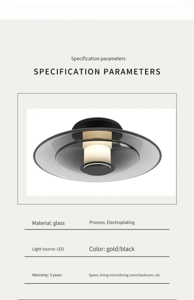 Modern black and gold glass disc wall lamp with sleek circular design from decorbites amber glass disc collection