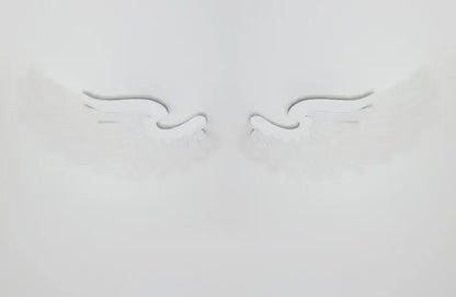 White angel wings rgb led wall lamp with minimalist cut-out design for living room bedroom decor