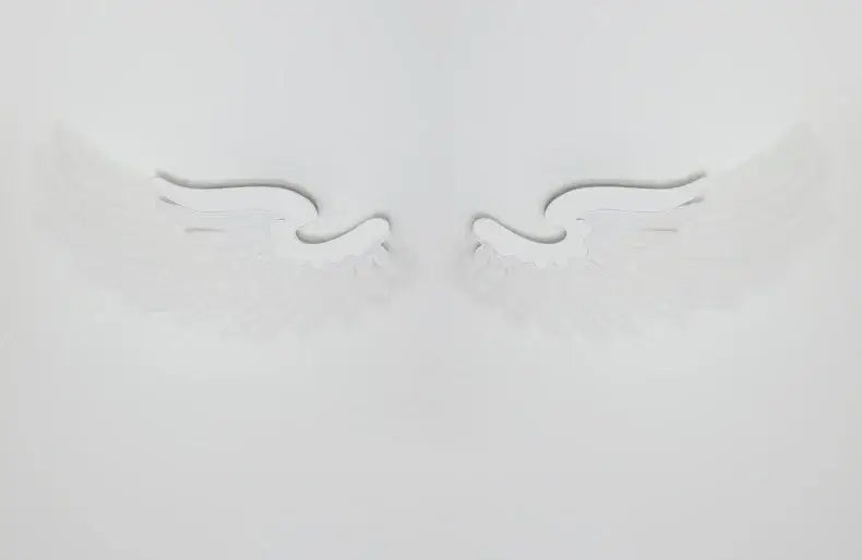White angel wings rgb led wall lamp with minimalist cut-out design for living room bedroom decor