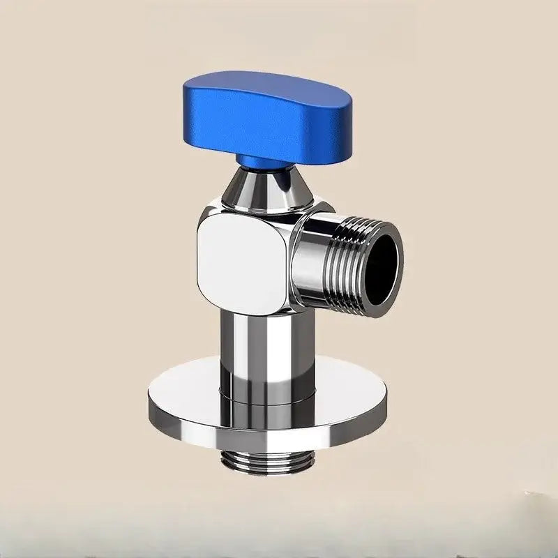 Decorbites angle valve with blue handle chrome finish wall mounted water volume control for cold and hot inlet