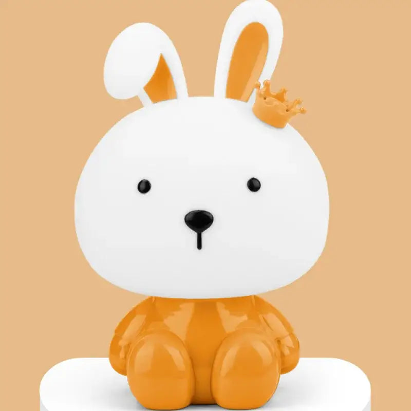 Decorbites™ animal light bear rabbit led night light white and orange bunny with golden crown for bedroom decoration and baby gift