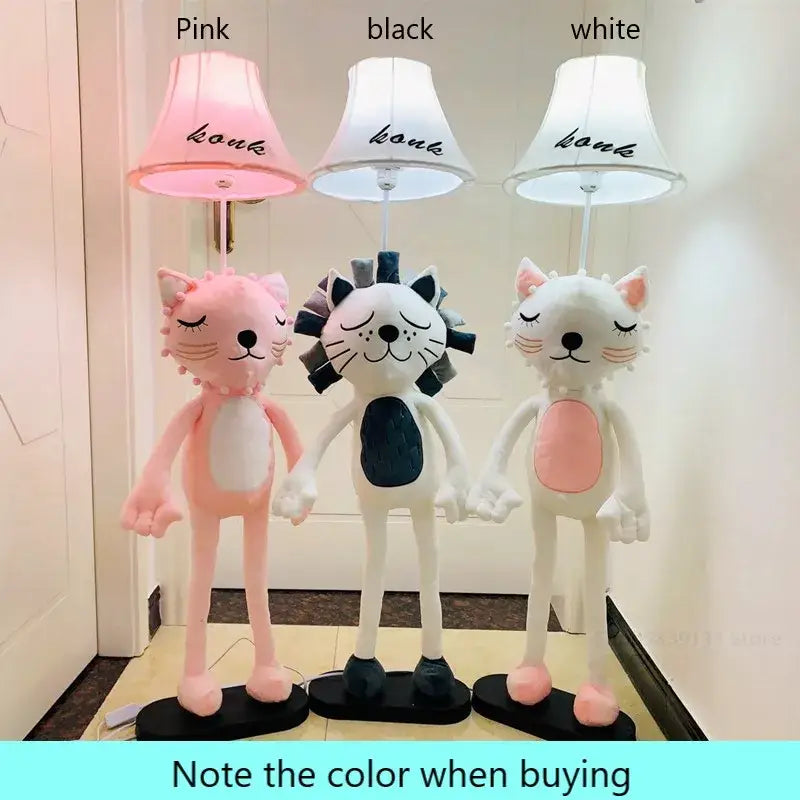 Decorbites™ animal shape led floor lamp in pink black and white with fabric shades for children’s room decoration