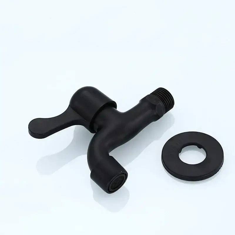 Decorbites antique black brass bibcock tap with black matte finish single lever and rubber washer for outdoor use