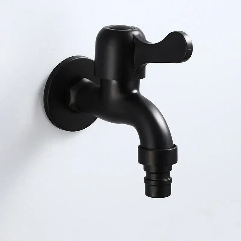 Black brass decorbites antique black matte finish bibcock tap wall mount for outdoor garden and washing machine use