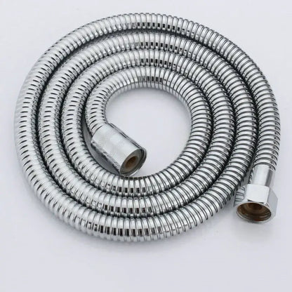 DecorBites™ antique brass 59 hand shower hose with flexible chrome-finished metal pipe and threaded connectors