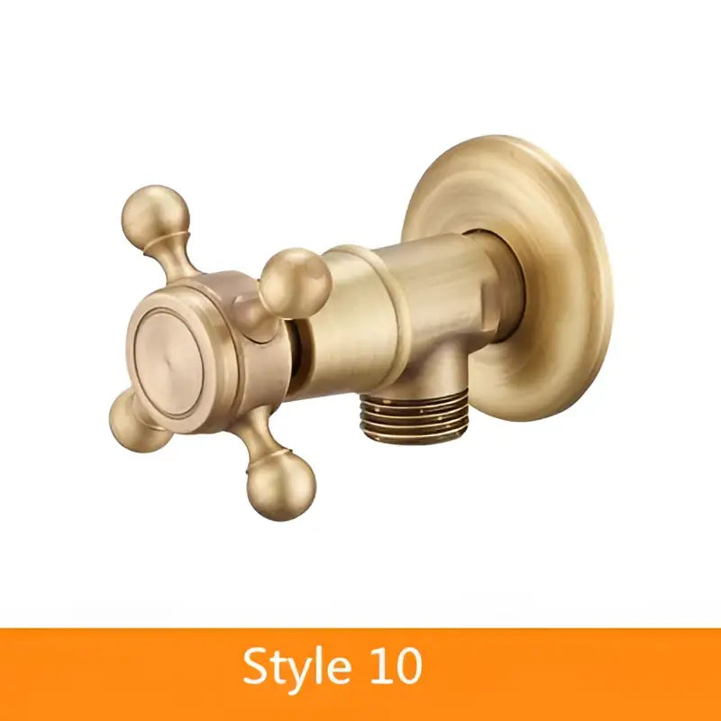 Antique brass garden bibcocks single cold tap faucet with classic cross-handle design for outdoor use by decorbites
