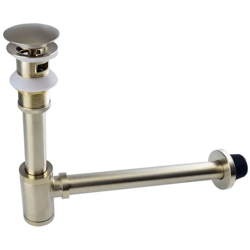 Brushed nickel sink drain with white rubber flange in decorbites™ antique brass pop up drain kit for bathroom sink