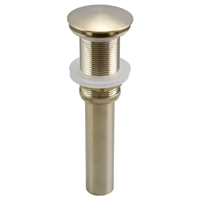 Decorbites™ antique brass bathroom sink drain kit with gold-toned cylindrical pop up drain and threaded body