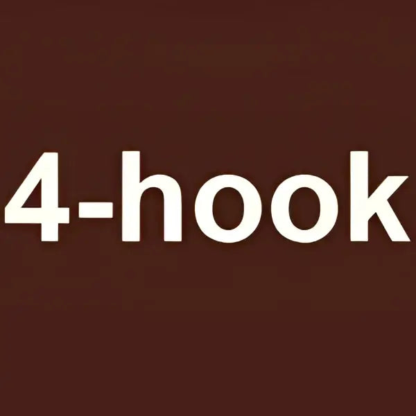 White 4-hook robe hook in antique brass finish on brown background for bathroom accessories and hardware