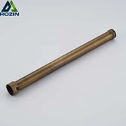 Bronze-colored antique brass shower faucet extension tube 30cm with threaded ends and matte finish industrial design