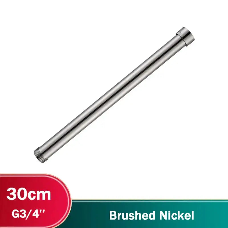 Decorbites antique brass shower faucet extension tube 30cm with brushed nickel finish and g3/4 threaded ends
