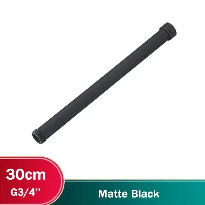 Matte black 30cm g3/4 extension tube for decorbites antique brass shower faucet for durable water connection