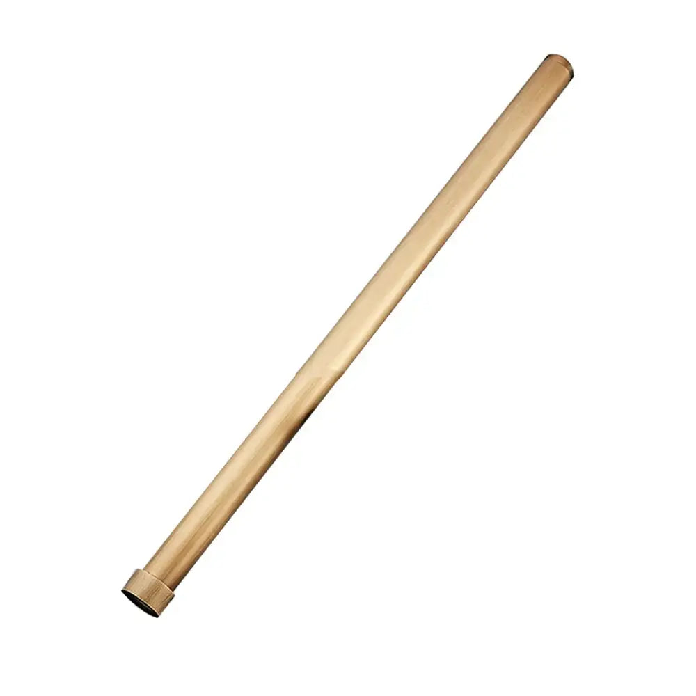 Decorbites antique brass shower faucet extension tube 30cm in light gold with smooth finish and capped ends
