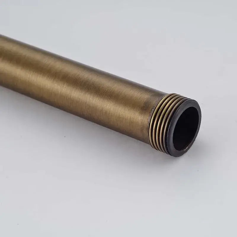 DecorBites™ antique brass pipe extension tube 30cm with threaded end and matte finish for shower faucet use
