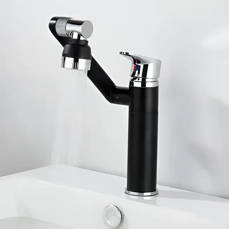 DecorBites antique bronze bathroom sink faucet with flexible articulated spout for versatile water flow mixer