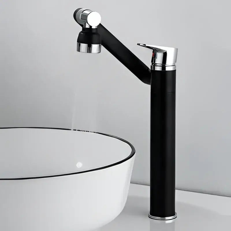 Decorbites antique bronze bathroom sink faucet with black and chrome finish modern deck mounted mixer
