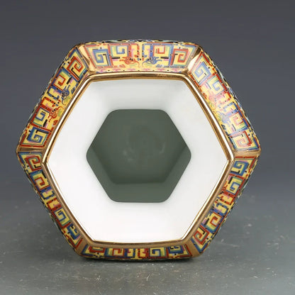 Antique Enamel Porcelain Vase Collection - A - Vase