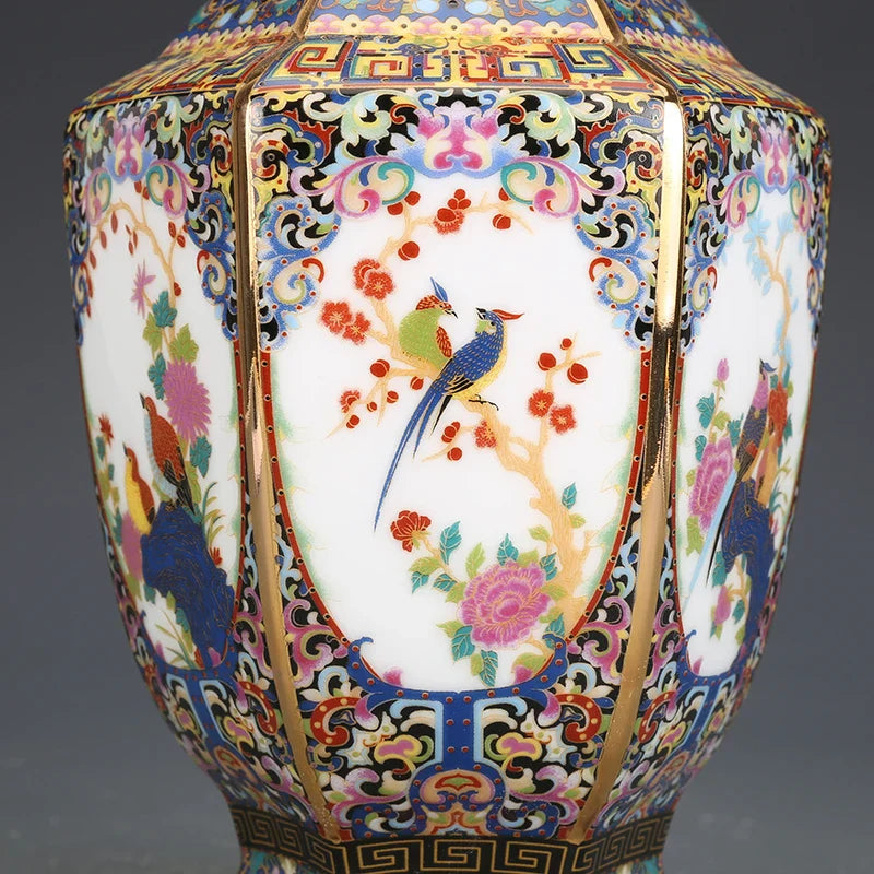 Antique Enamel Porcelain Vase Collection - A - Vase