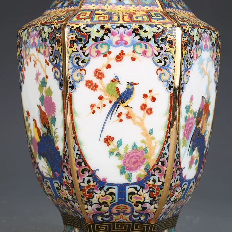 Antique Enamel Porcelain Vase Collection - A - Vase