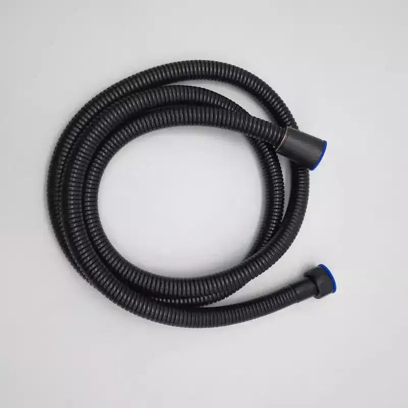 Decorbites antique handheld shower head holder plumbing hose bidet sprayer with black corrugated hose and blue-tipped connectors