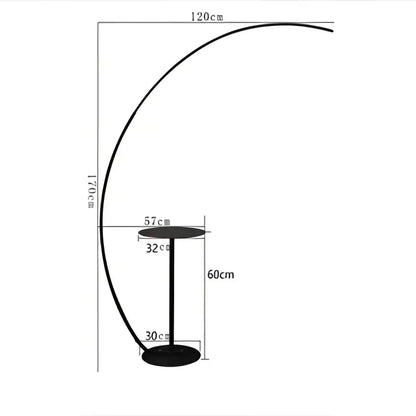 Black curved floor lamp decorbites arc led with sleek modern design and minimalist nordic arc led floor style