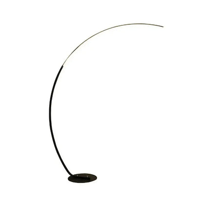 Black curved floor lamp with arc shape and circular base decorbites arc shape led floor lamp for modern living room decor
