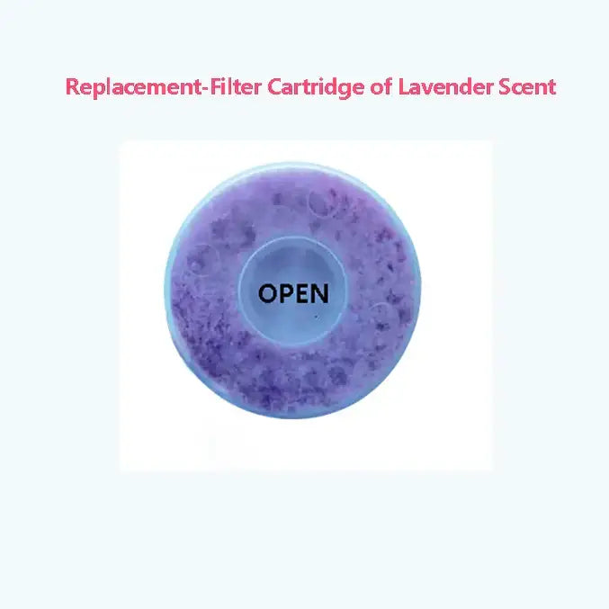 Lavender-scented circular purple replacement filter cartridge for decorbites aroma shower head high pressure filtration