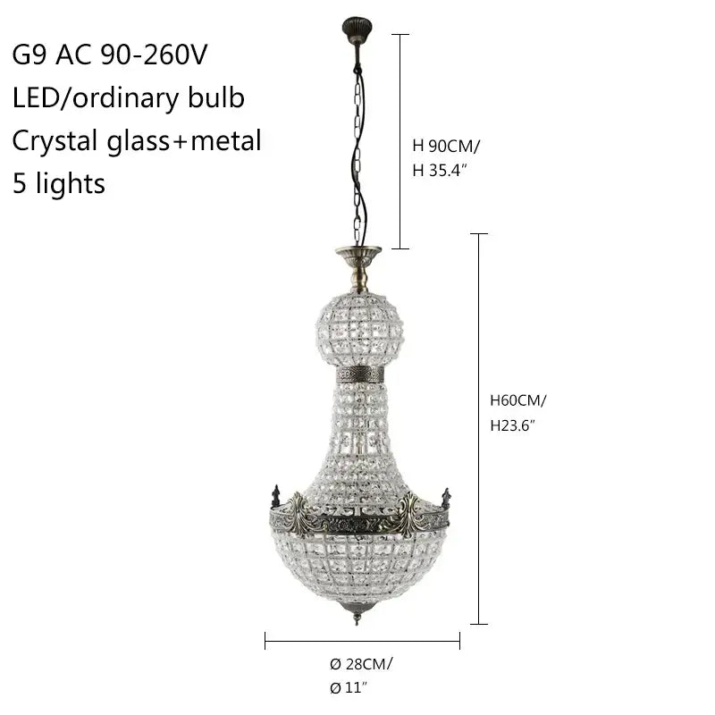 An elegant decorbites art deco crystal led chandelier with five lights and metallic finish for parlor and bedroom
