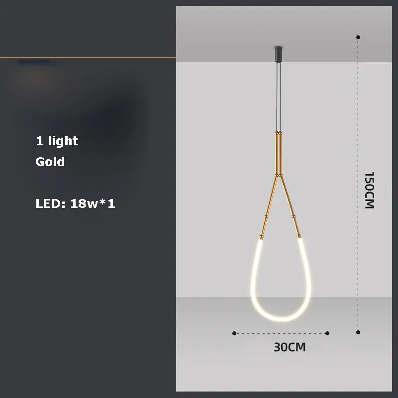 Gold-colored decorbites art deco pendant light with sleek modern design and warm led glow for dining room use
