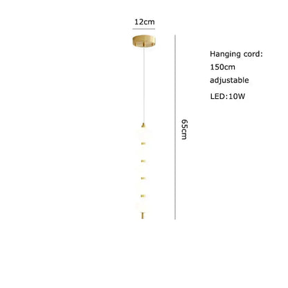 Modern minimalist pendant light with gold-toned metal mount and frosted glass spheres by decorbites art deco led series