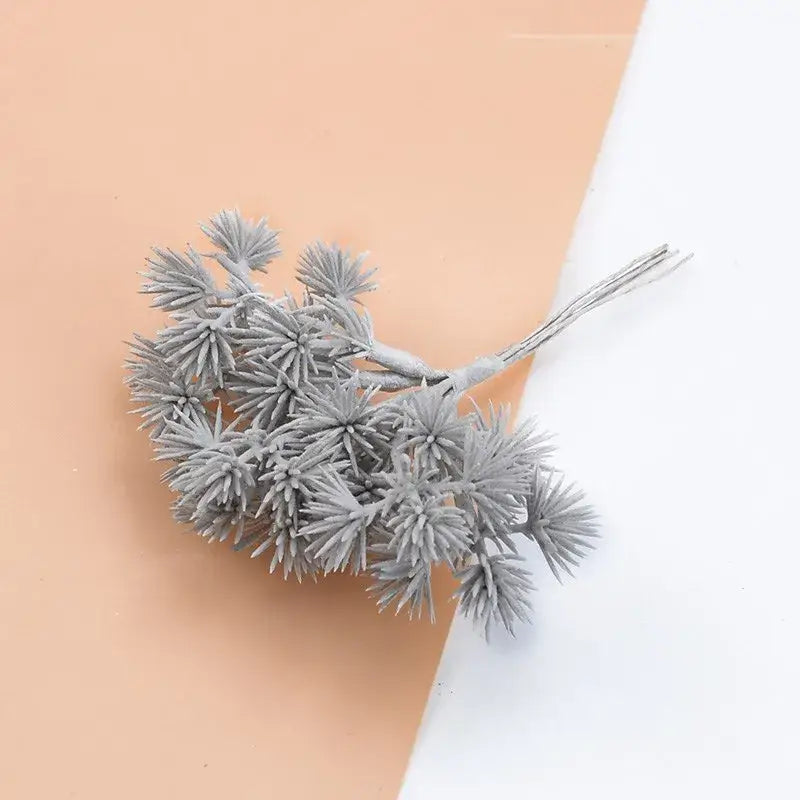 Gray artificial gypsophila plants with spiky needle-like foliage for home decor and diy gifts by decorbites