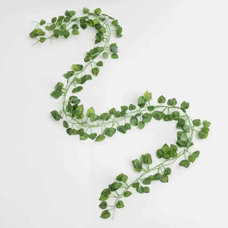 Green decorbites artificial hanging christmas garland with variegated silk leaves for home wedding garden decor