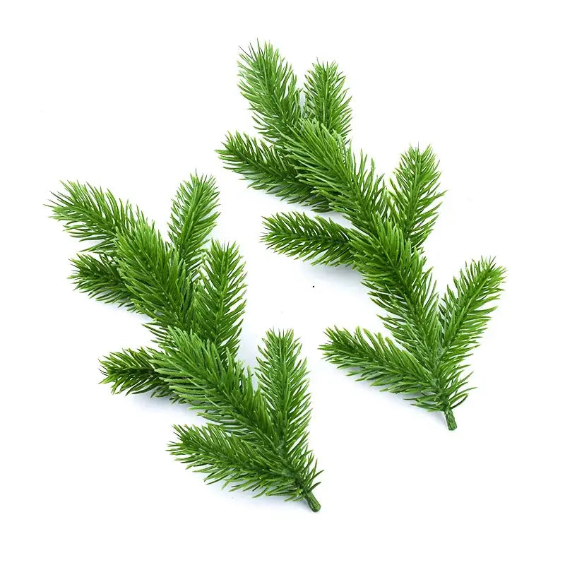Green artificial pine needle plants with detailed foliage for decorbites™ christmas decor and diy wreaths