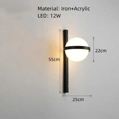 Decorbites artificial plant pendant light with black iron and acrylic wall sconce and frosted glass diffuser