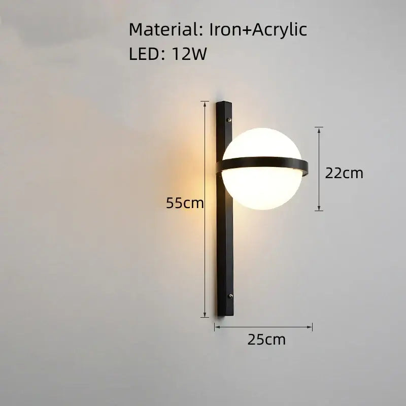 Decorbites artificial plant pendant light with black iron and acrylic wall sconce and frosted glass diffuser