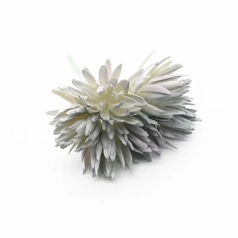 A delicate white and gray chrysanthemum fake flower by decorbites artificial plant ideal for christmas decor and home gifts