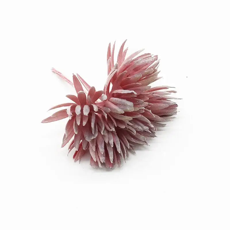 Decorbites artificial plant pink spiky succulent with weathered texture fake flowers for christmas decor and weddings