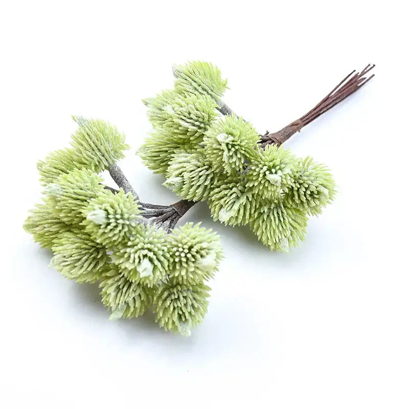 Light green fuzzy artificial plants with brown stems from decorbites artificial plants Christmas decoration collection