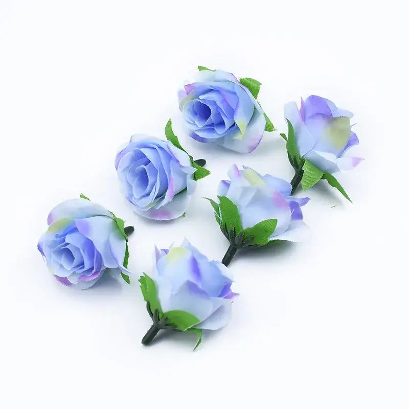 Decorbites artificial plants decorative lavender and light blue roses decorative flowers brooch for home decor