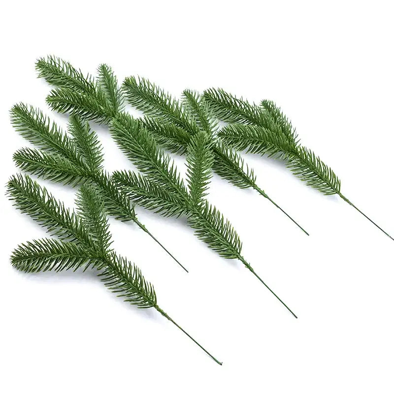 Green artificial pine branches with detailed needle foliage by decorbites artificial plants for bridal decor and crafts